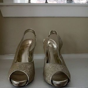 Gold shimmer Wedding or Prom Shoe